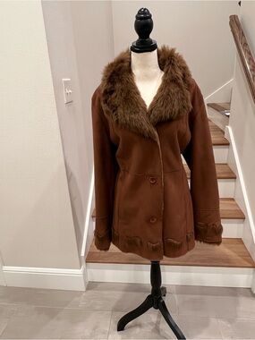 Brown Vintage Penny Lane Novelti for Laura Women's Coat